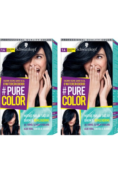 Pure Color Saç Boyası 1-44 Siyah Üzüm Reçeli X 2 Adet