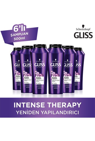 Gliss Intense Therapy Şampuan 500 Ml X 6 Adet
