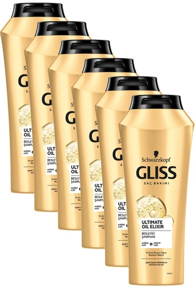 Gliss Ultimate Oil Elixir Şampuan 500 Ml X 6 Adet