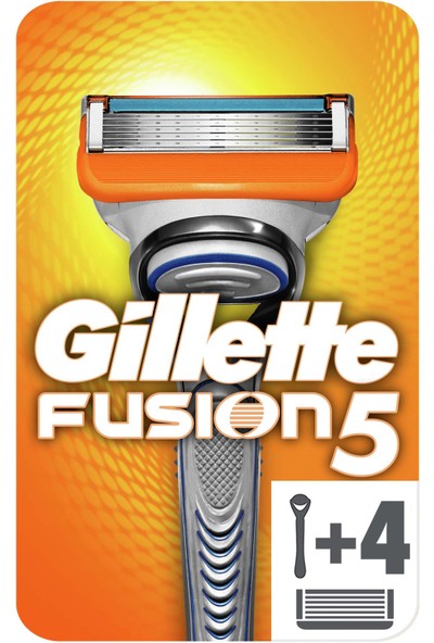 Gillette Fusion 5 Tıraş Makinesi + 4 Yedekli Tıraş Bıçağı Paketi 7702018556274 Tıraş Bıçağı