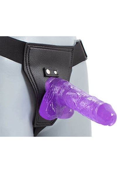 Joytoy Ten Dokusunda Kemerli Mor Jel Dildo Anal Vajinal Penis