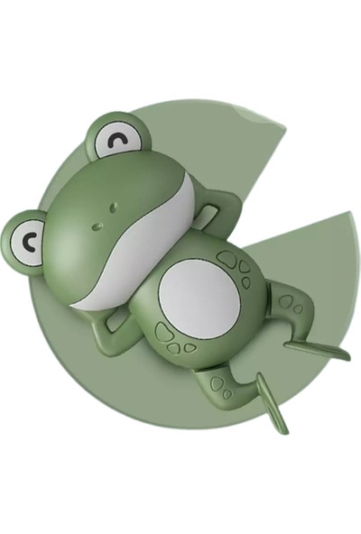 Carthusia Yüzen Kurbağa Banyo Arkadaşı Kurmalı Banyo Oyucağı - Yeşil Kurbağa Yüzen Oyun Arkadaşı