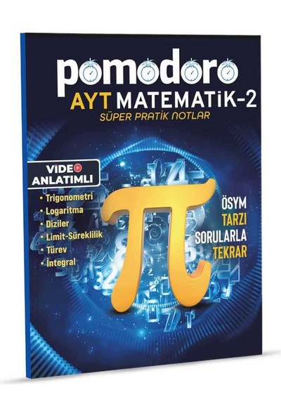 Pomodoro Eğitim Yayınları Pomodoro AYT Matematik-2 Konu Soru Süper Pratik Notlar