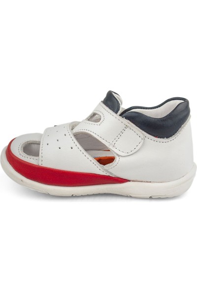 Perlina Beyaz Deri Erkek Çocuk Ayakkabısı 106224EI-BYZ-DR