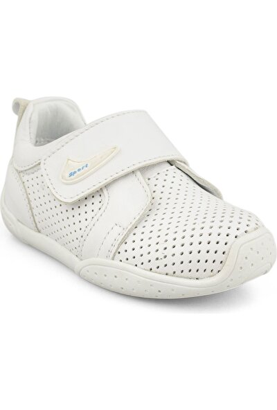 Perlina Beyaz Deri Kız Çocuk Ayakkabısı 106208KB-BYZ-DR