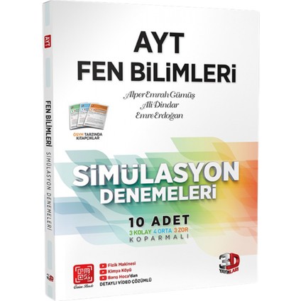AYT Matematik ve Fen Bilimleri Denemeleri Tamamı Video Çözümlü modelleri