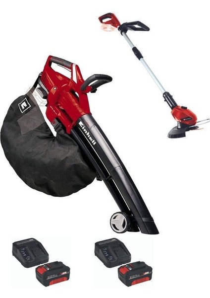 Ge-Cl 36 Li E Yaprak Toplama Üfleme Makinesi Ge-Ct 18 Li Kenar Kesme 2X4.0AH Bahçe Seti