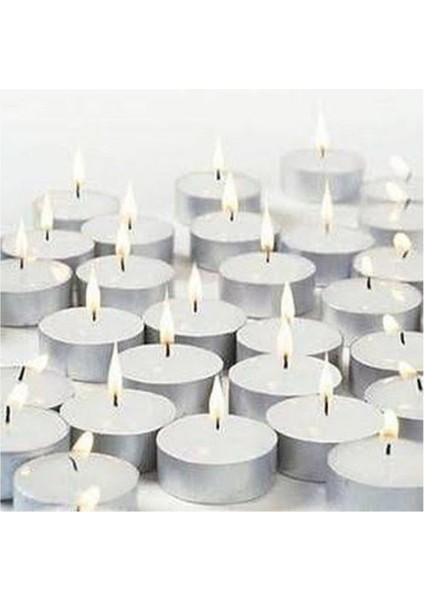 Küçük Mini Mum Beyaz Tea Light  50ADET