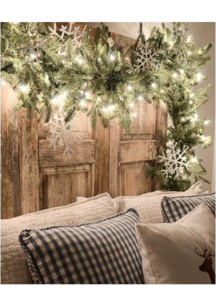 Beyaz Renk Dekoratif 5 M Animasyonlu Yılbaşı Süsü Pilli LED modelleri