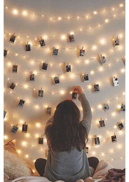 Peri LED Işık 3 Metre (Sarı) Pilli