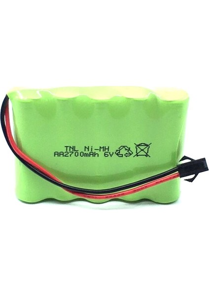 6V 2700MAH Oyuncak Araba Bataryası Siyah Soketli+Usb Şarj Cihazı