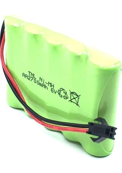 6V 2700MAH Oyuncak Araba Bataryası Siyah Soketli+Usb Şarj Cihazı