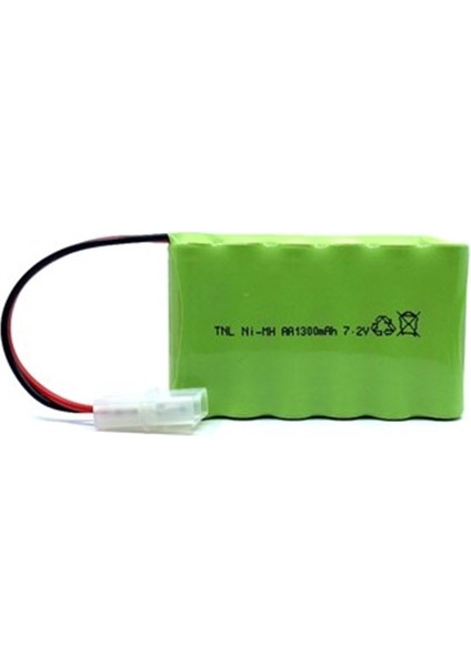 7.2V 1300MAH Şarj Edilebilir Pil Tamiya Soketli