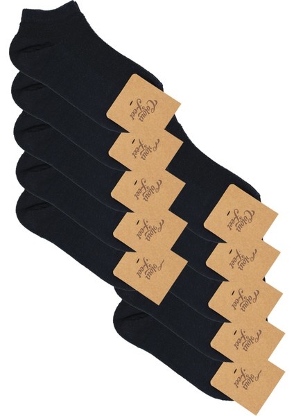 10'lu Paket Lacivert Pike Örgü Patik Çorap