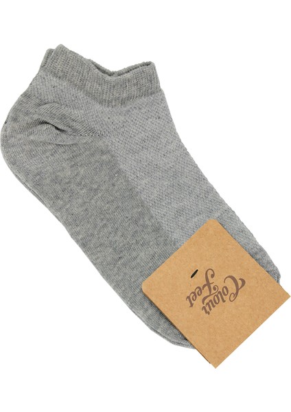 10'lu Paket Beyaz-Gri Pike Örgü Patik Çorap modelleri