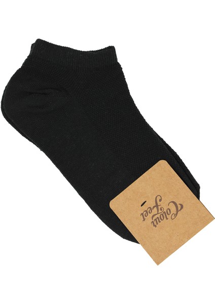 4'lü Paket Pike Örgü Patik Çorap (Siyah, Beyaz, Gri, Lacivert) indirimleri