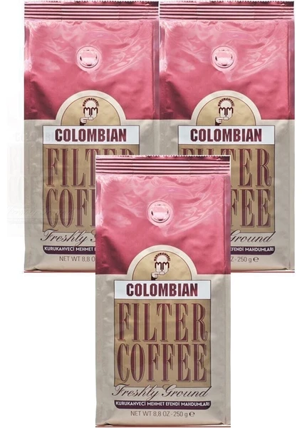 3 Adet Mehmet Efendi Colombian Filter Coffee 250gr