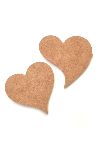 12 cm Boyanabilir 2 Li Mini Kalp Ham Mdf 6mm