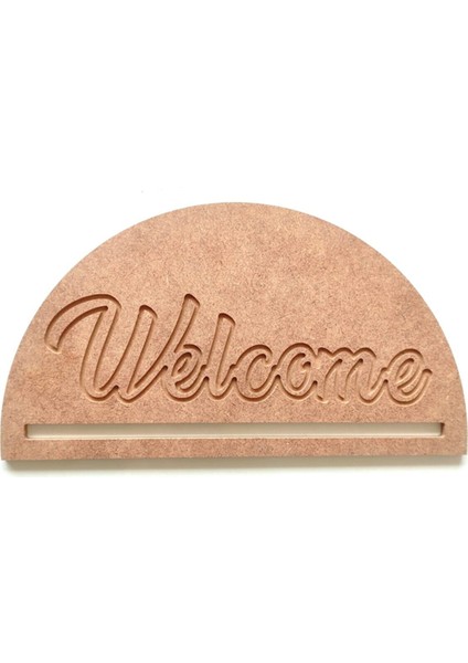 Yarım Ay Makrome Kasnak Kapı Süsü Düş Kapanı Welcome 6 mm