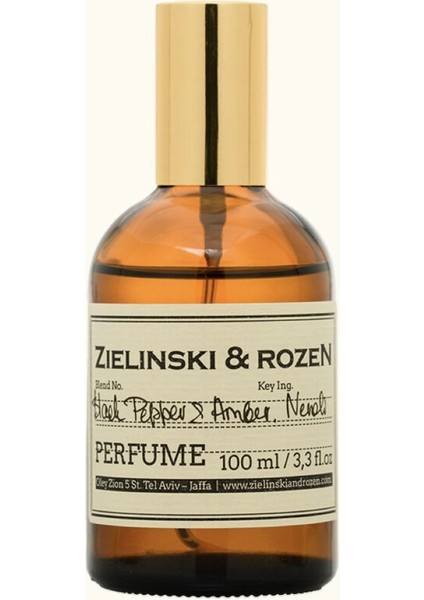 Zielinski & Rozen Perfume Black Pepper & Amber, Neroli (100 Ml)