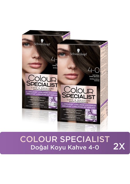 Saç Boyası Doğal Koyu Kahve 4.0 X 2 Adet