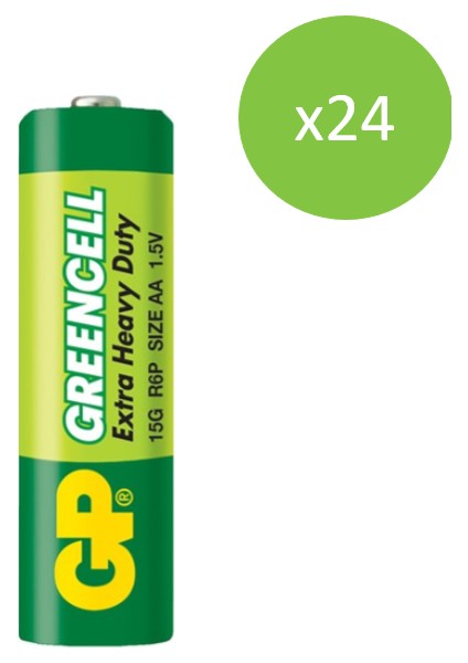 Gp 24'lü Greencell Aa Boy Kalem Çinko Karbon Pil (15G-VS12)