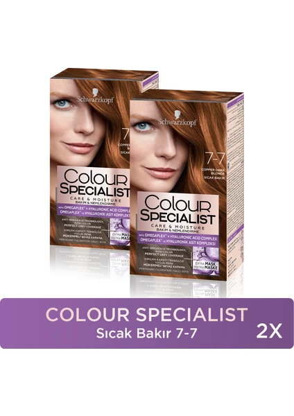 Colour Specialist Saç Boyası Sicak Bakir 7-7 X 2 Adet