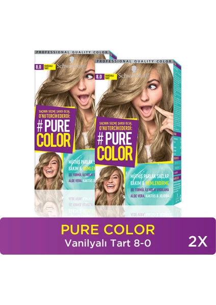 Pure Color Saç Boyası  8-0 Vanilyali Tart X 2 Adet