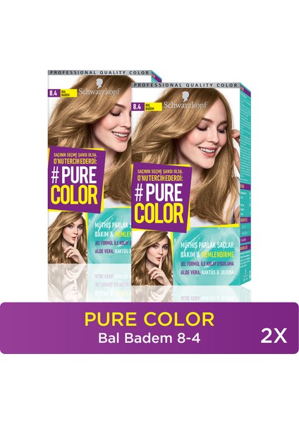 Pure Color Saç Boyası  8-4 Bal Badem X 2 Adet