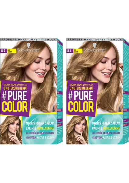 Pure Color Saç Boyası  8-4 Bal Badem X 2 Adet