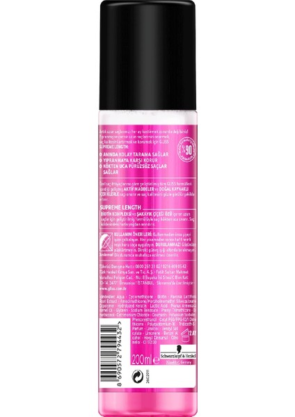Gliss Supreme Length 500 Ml + Saç Kremi 360 Ml + Sıvı Saç Kremi 200 Ml