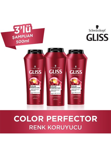 Color Perfector Renk Koruyucu Şampuan 500 Ml X 3 Adet
