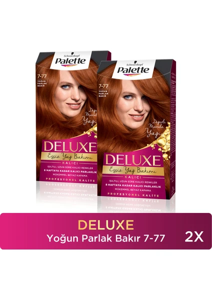 Deluxe Saç Boyası 7-77 Yoğun Parlak Bakır X 2 Adet