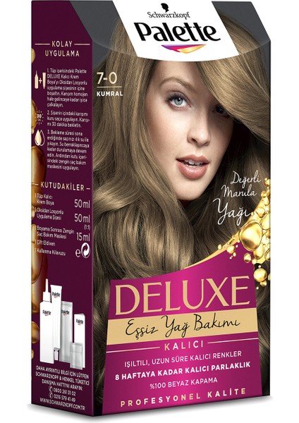 Deluxe Saç Boyası 7-0 Kumral X 2 Adet