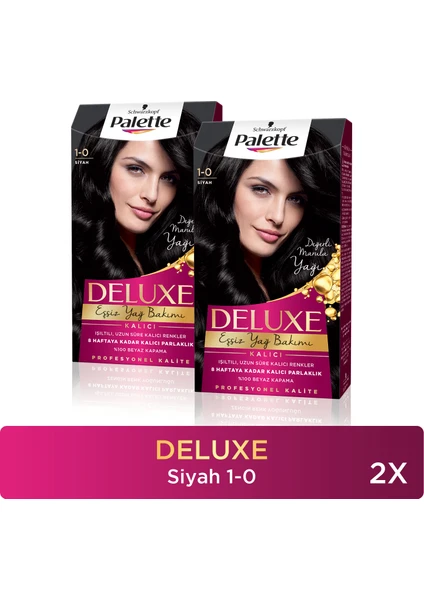 Deluxe Saç Boyası 1-0 Siyah X 2 Adet