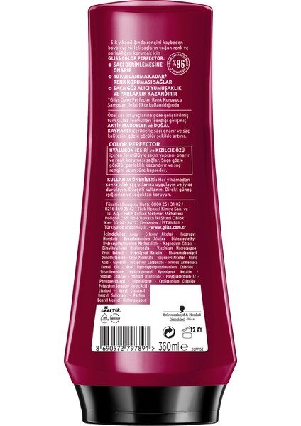 Color Perfector Renk Koruyucu Saç Kremi 360 Ml X 3 Adet modelleri