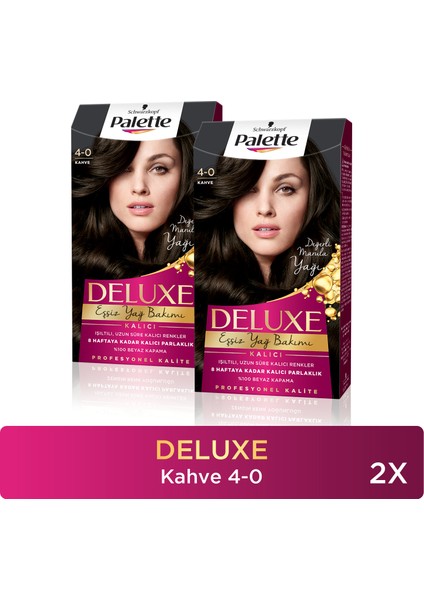 Deluxe Saç Boyası 4-0 Kahve X 2 Adet