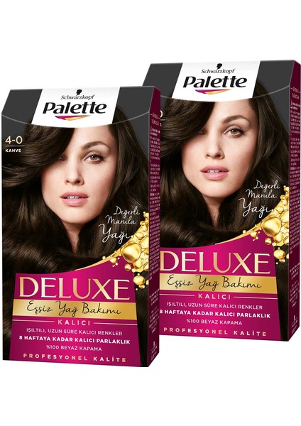 Deluxe Saç Boyası 4-0 Kahve X 2 Adet