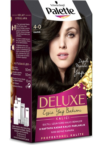 Deluxe Saç Boyası 4-0 Kahve X 2 Adet