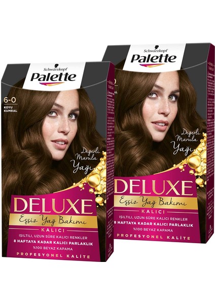 Deluxe Saç Boyası 6-0 Koyu Kumral X 2 Adet