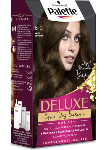 Deluxe Saç Boyası 6-0 Koyu Kumral X 2 Adet