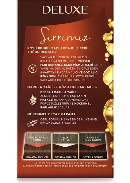 Deluxe Saç Boyası Yoğun Renkler 6-68 Karamel Kahve X 2 Adet