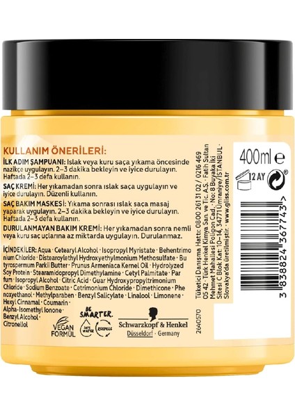 4'Ü 1 Arada Saç Bakım Kürü - Besleyici 400 Ml X 2 Adet