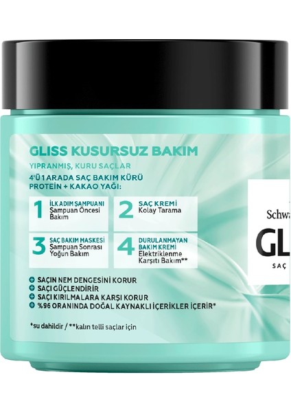 4'Ü 1 Arada Saç Bakım Kürü - Nemlendirici 400 Ml X3 Adet