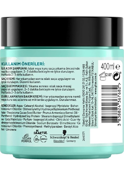 4'Ü 1 Arada Saç Bakım Kürü - Nemlendirici 400 Ml X3 Adet