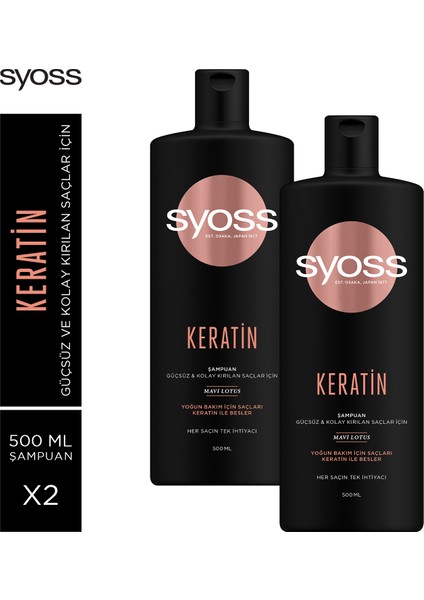 Keratin Mükemmelliği Şampuan 500 Ml X 2 Adet