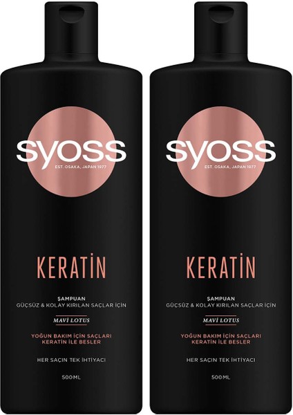 Keratin Mükemmelliği Şampuan 500 Ml X 2 Adet