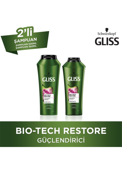 Bio-Tech Restore Şampuan 500 Ml + Şampuan 360 Ml