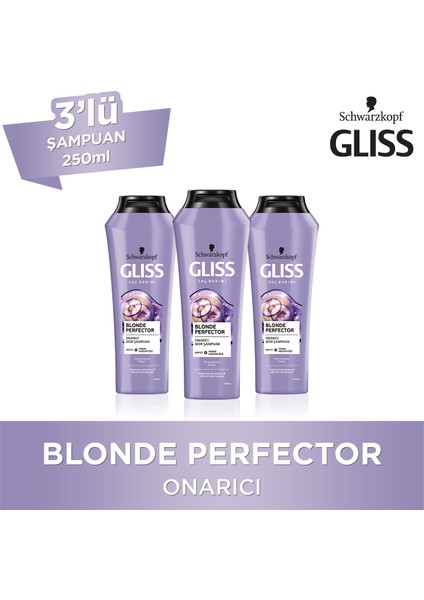 Blonde Perfector Mor Şampuan 250 Ml X 3 Adet