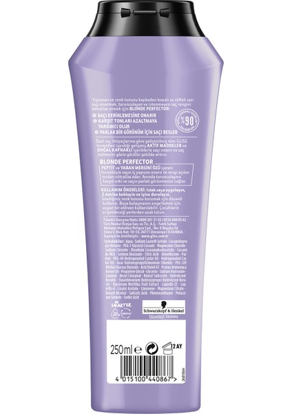 Blonde Perfector Mor Şampuan 250 Ml X 5 Adet